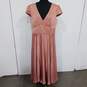 Oleg Cassini Women's Desert Rose Satin Cap Sleeve Dress Size 16 NWT image number 1