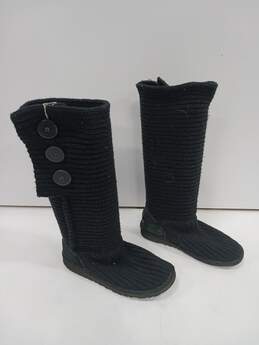 UGG Black Knit Sock Boots alternative image