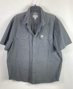 Carhartt Men Gray Button Up Shirt XL