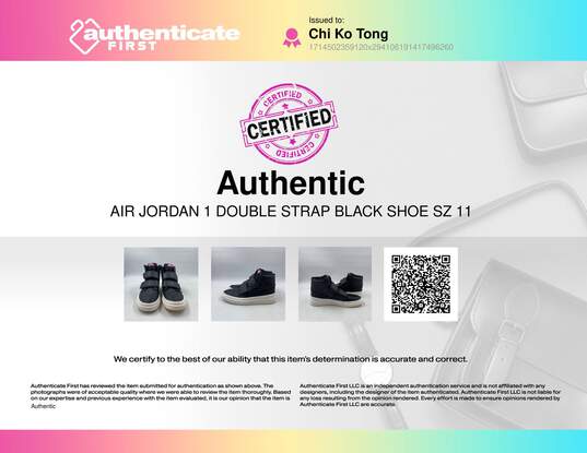 Nike Air Jordan 1 Black Athletic Shoe Men 11 image number 8
