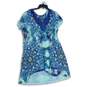 NWT APT. 9 Womens Multicolor Batik Print V-Neck Short Sleeve Shift Dress Size 3X image number 1