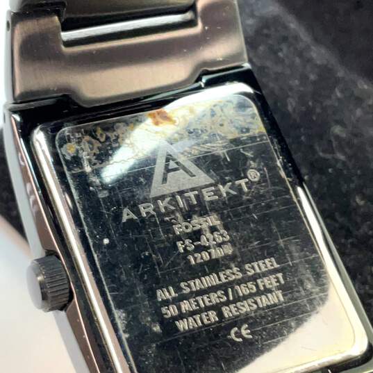 Designer Fossil FS-4263 Black Water Resistant Analog Quartz Wristwatch image number 4
