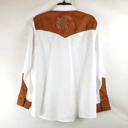Rangers Legend Men White/Brown Button Up Shirt L alternative image