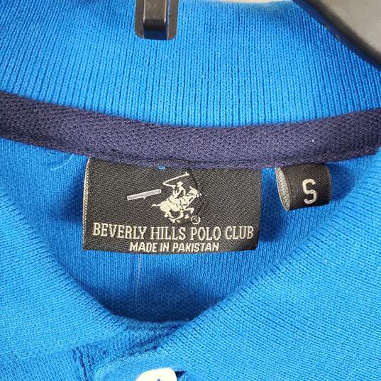 Beverly Hills Polo Club Men Blue Polo Shirt S NWT image number 3