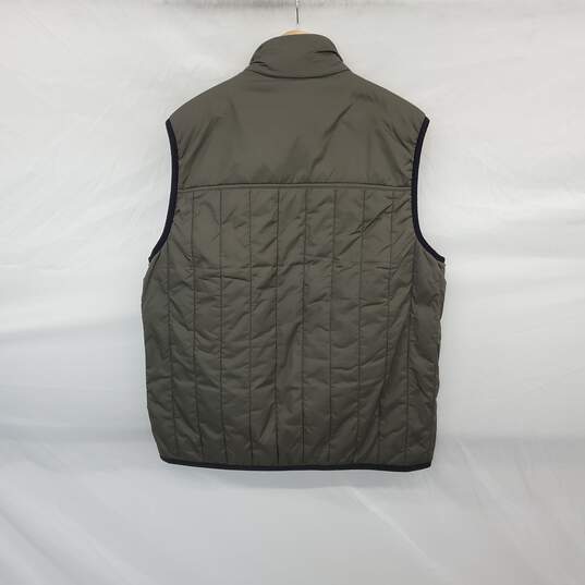 Filson Olive Green Nylon Full Zip Vest MN Size L image number 2