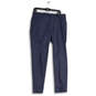 NWT Mens Blue Flat Front Pockets Straight Leg Slim Fit Dress Pants Sz 33x30 image number 1