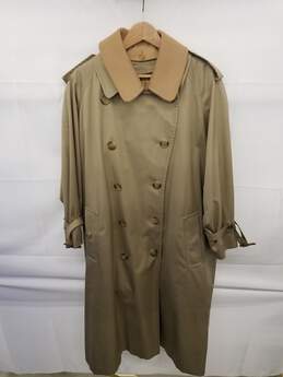 Vintage Burberrys' Neutrals Trench Coat with Removable Liner, Collar Men's Size 40R