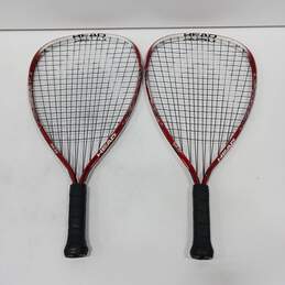 2pc Set of Head Nano Ti. Demon Racquetball Racquets
