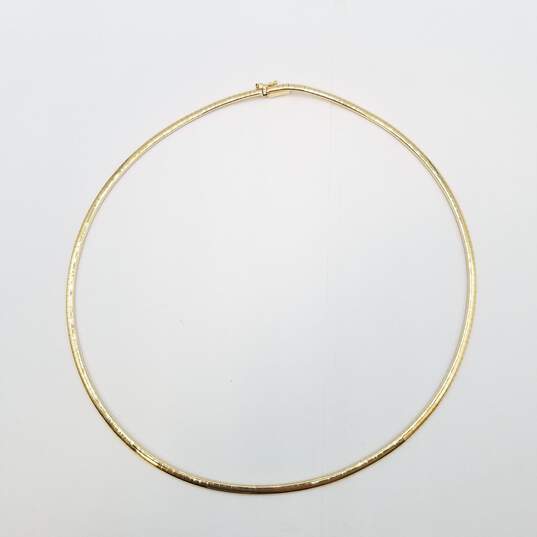 14K Gold 17in Omega 3mm Chain Choker 14.3g image number 5