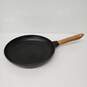 Staub Ceramic Cast Iron 11 Inch Frying Pan with Wooden Handle image number 2