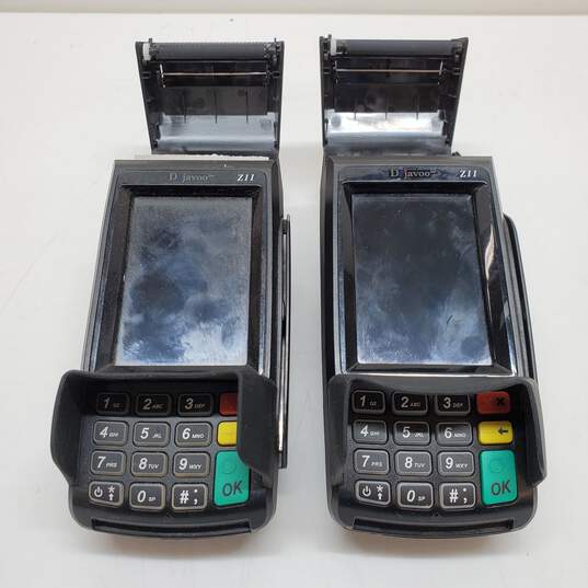 Lot of 2 Dejavoo Z11 Vega 3000 Credit Card Machines Untested #4 image number 1