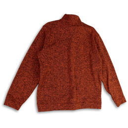 Mens Orange Long Sleeve Mock Neck Stretch Pullover Sweater Size X-Large alternative image