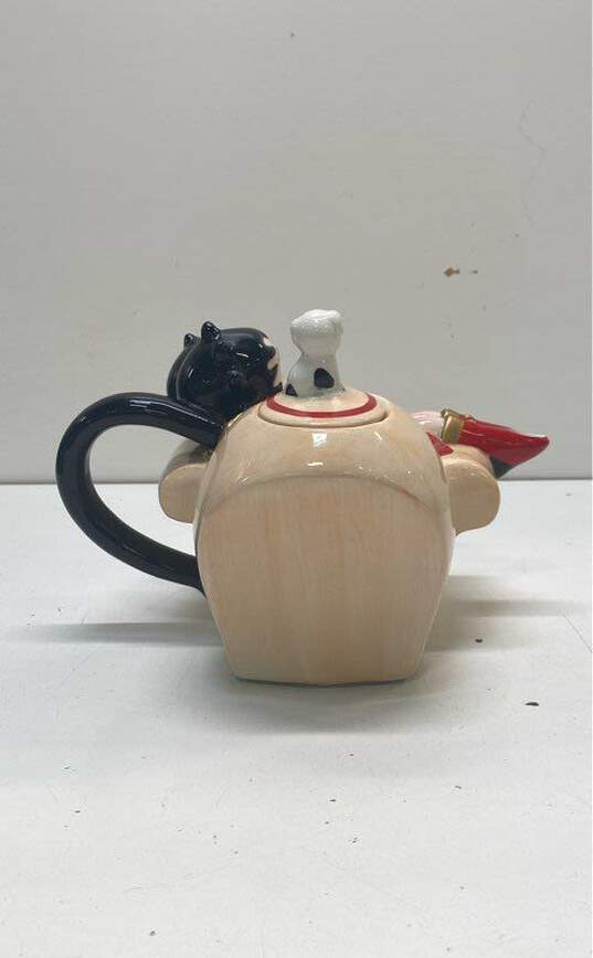 Vintage BETTY BOOP w/Pudgy Ceramic Teapot Vandor Pelzman Designs (1995) image number 3