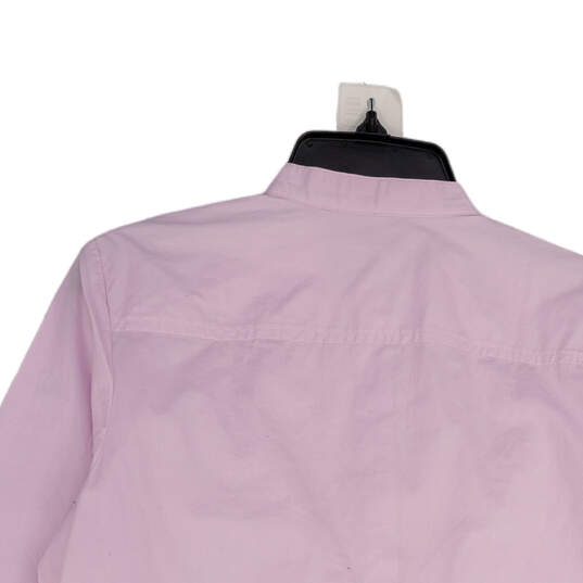 NWT Womens Pink Mandarin Collar long Sleeve Button-Up Shirt Size 8 image number 4