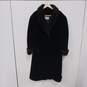 Women's Black Charles Klein Faux Fur Coat Size XL image number 1
