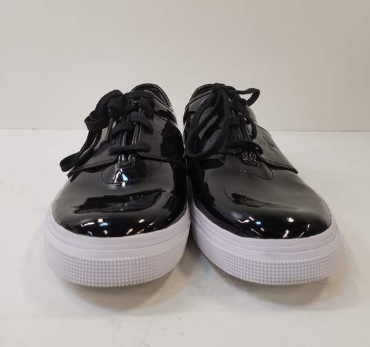 PUMA 357458 Eco Ortholite Black Shiny PVC Lace Up Low Sneakers Men's Size 13 image number 2
