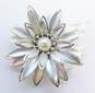 Vintage Emmons & Fashion Pink Rhinestone & Faux Pearl Silver Tone Flower Statement Brooches 42.9g image number 2