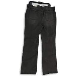 NWT Chico's Womens Black Floral 5-Pocket Design Bootcut Leg Jeans Size 14R alternative image