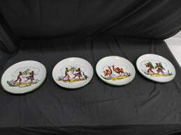 Peruvian Hand Painted Plates Collection of 4