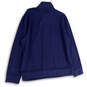 Mens Blue Long Sleeve Quarter Zip Mock Neck Pullover Sweatshirt Size Large image number 3