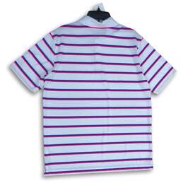Nike Mens Multicolor Striped Short Sleeve Spread Collar Golf Polo Shirt Size L alternative image