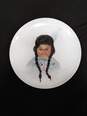 Original Native American Girl Portrait On A Plate image number 2
