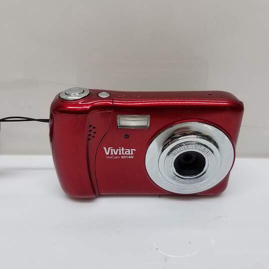 Vivitar ViviCam T324 12.1 MP Compact Digital Camera Red image number 1
