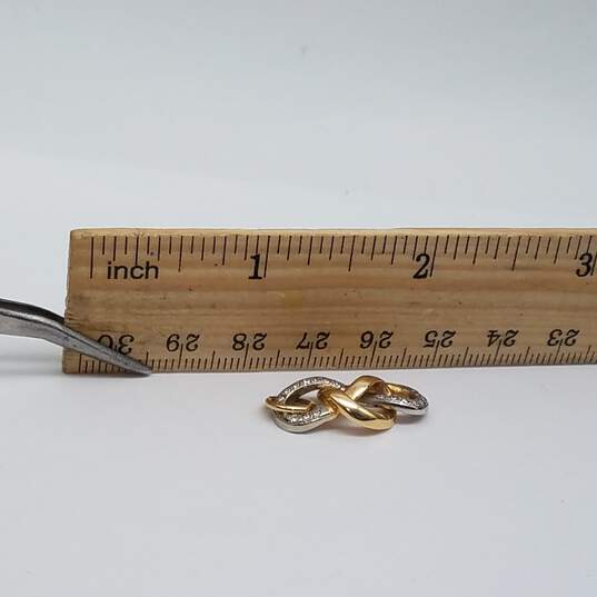 Fortunes 14k Gold Two Tone 19 Melee Diamonds Pendant 4.0g image number 6