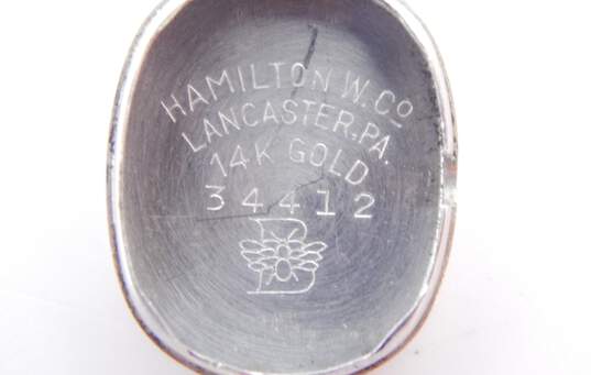 Ladies Vintage Hamilton 14K White Gold Case Diamond Accent 22 Jewels Watch 13.0g image number 4