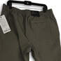 NWT Mens Gray Flat Front Elastic Waist Drawstring Bowline Ankle Pants Size XL image number 4