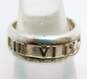 VNTG 925 Tiffany & Co Atlas 2003 Roman Numeral Ring w/ Dust Bag image number 3