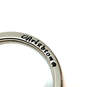 Designer Brighton Silver-Tone Rhinestone Round Ring Key Chain w/ Dust Bag image number 4