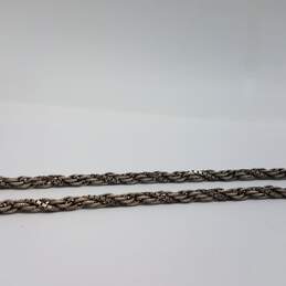 Sterling Silver Box Chain Twist Double Link Necklace 17.2g alternative image