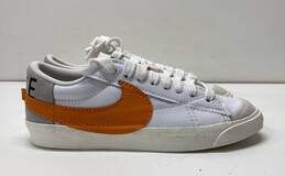 Nike Blazer Low '77 Jumbo White Alpha Orange Casual Sneakers Men's Size 10.5