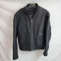 Simone Leather Full Zip Black Leather Jacket Size 42