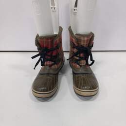 Sorel Women's Green Red Winter Boots Size 8