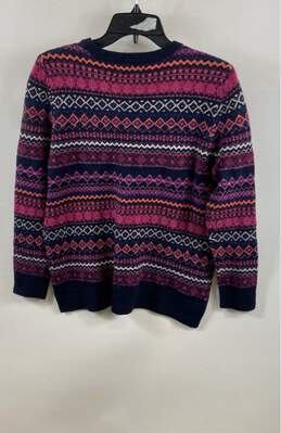 NWT Loft Womens Multicolor Aztec Long Sleeve Round Neck Pullover Sweater Size LP alternative image