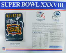 2004 Super Bowl XXXVIII Uniform Worn Patch Patriots vs. Panthers