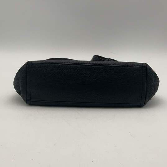 Womens Highland Place Black Leather Pockets Adjustable Strap Crossbody Bag image number 3