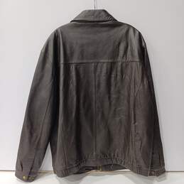 Merona Men's Leather Brown Coat alternative image