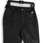Womens Black Leather Flat Front Bootcut Leg Ankle Pants Size 36/8 image number 3