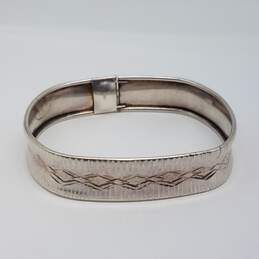 Sterling Silver Vintage Etched Square Dangle Bracelet 10g