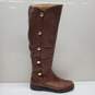 Michael Kors Womens Riding Boots Brown Leather Knee High Faux Fur Lined Sz 8M image number 2