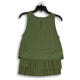 Banana Republic Womens Green Round Neck Sleeveless Blouse Top Size XS alternative image