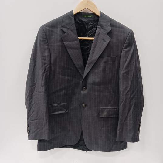 Lauren Ralph Lauren Men's Gray Pinstripe Suit Coat Size 38S image number 1