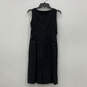 Womens Black Sleeveless Round Neck Back Zip Sheath Dress With Jacket Size 6 image number 2
