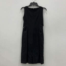 Womens Black Sleeveless Round Neck Back Zip Sheath Dress With Jacket Size 6 alternative image