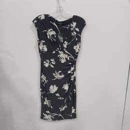 Lauren Ralph Lauren Women's Gray Floral Print Sleeveless Wrap Dress Size 6 NWT