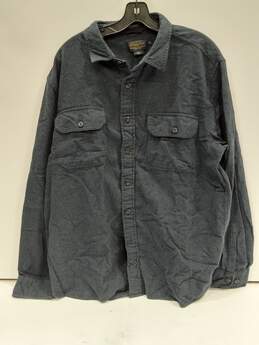 Pendleton Men's Burnside Navy Blue Wool Button-Up Shirt Size XL