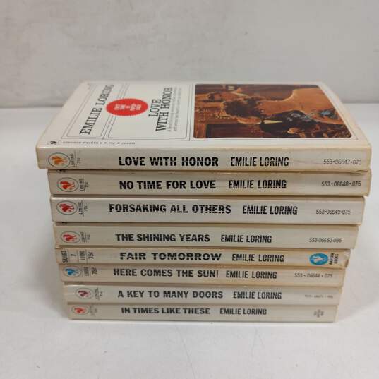 8 Vintage Emilie Loring Romance Novel books image number 1